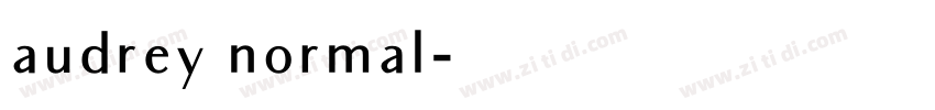 audrey normal字体转换